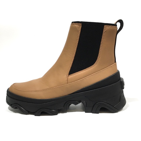 SOREL BREX CHELSEA WATERPROOF BOOTS - TAWNY LEATHER -WOMEN’S US 8 -NEW - Picture 2 of 7